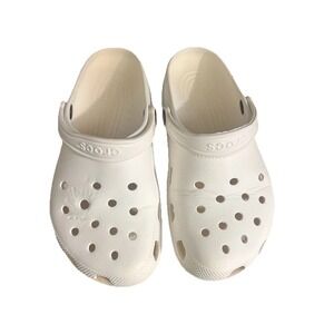 Crocs Bone White Sz 9 Comfort Granola Neutral Essentials Anti- Fashion Hygge